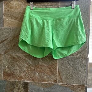 Lululemon Athletica Bright Green Athletic Shorts